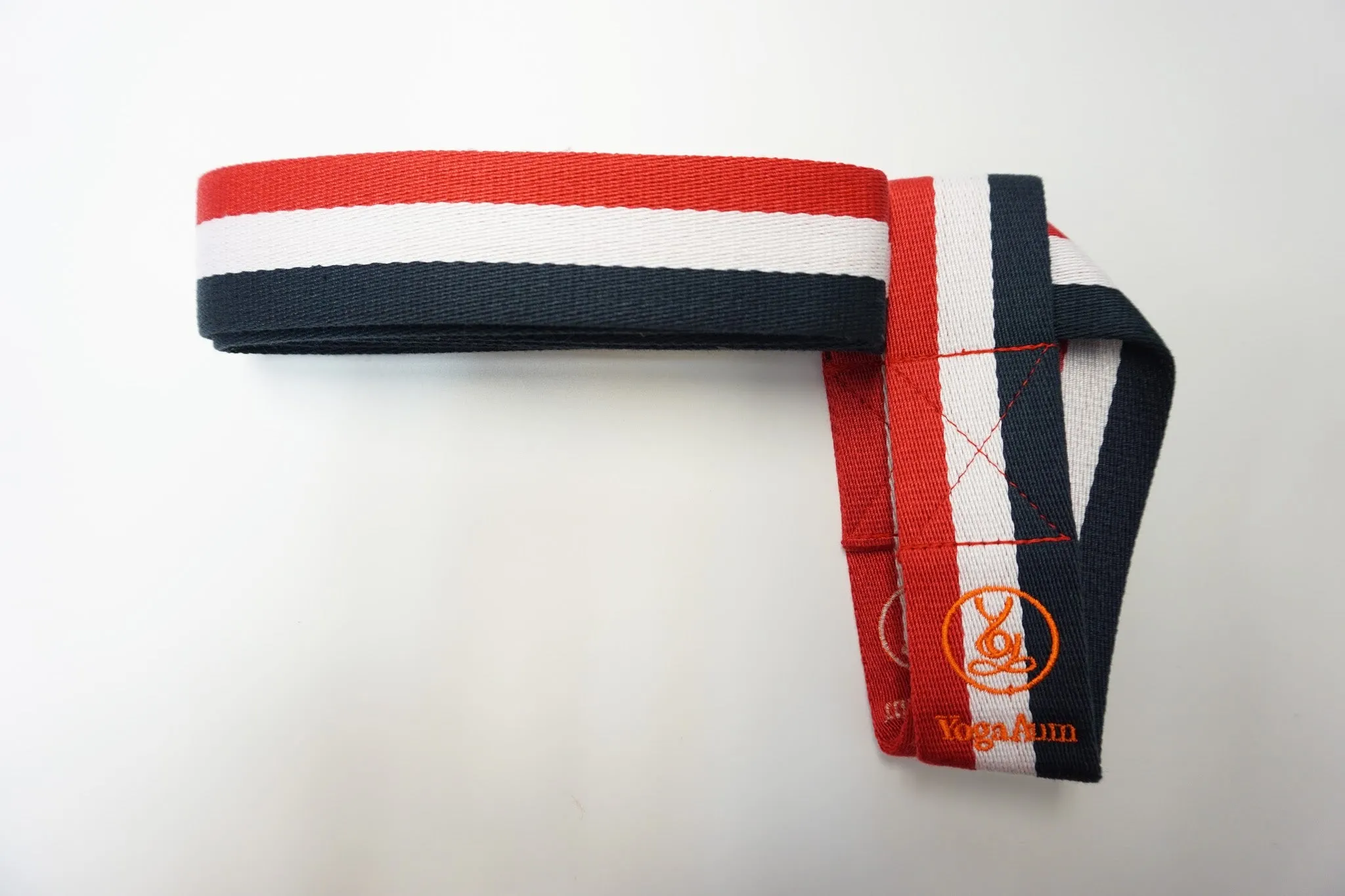 YogaAum Aum Mat Sling - Red/White/Dark Blue